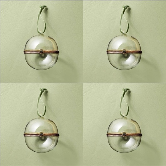 Hinged Smooth Glass Christmas Tree Ornament SET OF 4- Hearth & Hand Magnolia